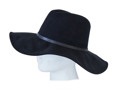 faux suede floppy hat