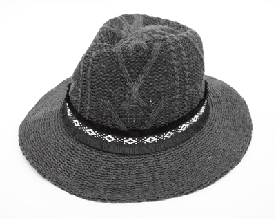 grey wholesale fall winter panama hats - southwestern band hats wholesale