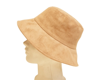 wholesale bucket hats - faux suede womens hat