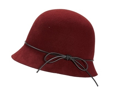 wholesale wool felt bucket hats - burgundy dress hats fall winter wholesale womens hats wine color