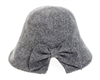Wholesale Grey Wool Bucket Hats Wholesale Cloches - Butterfly Back Fall Winter Hats Wholesale