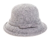 grey wholesale wool bucket hats fashion hat pencil brim