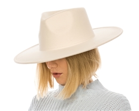 Wholesale Felt Rancher Hats - Solid Color Stiff Brim Felt Hats Wholesale