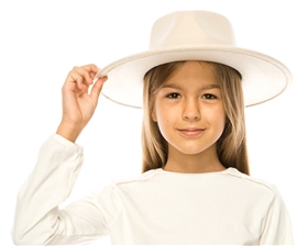 Wholesale Kids Flat Brim Hats Vegan Felt Rancher Hats - Childs Fashion Hats Wholesale