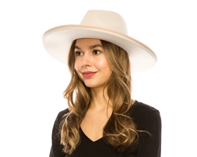 Wholesale Vegan Felt Rancher Hats Pencil Roll Brim