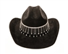 Wholesale Rhinestone Fringe Suede Cowboy Hats - Solid Color Stiff Brim Suede Western Hats Wholesale