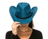 Wholesale Vegan Suede Womens Cowboy Hats Brown Belt