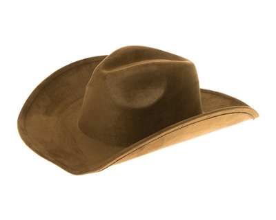 Wholesale Suede Cattleman Cowboy Hats - Solid Color Stiff Brim Suede Western Hats Wholesale