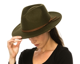 3196 Vegan Felt Fedora w/ Knotted Band