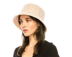 3197 Pattern Knit Bucket Hat - 4 Colors!