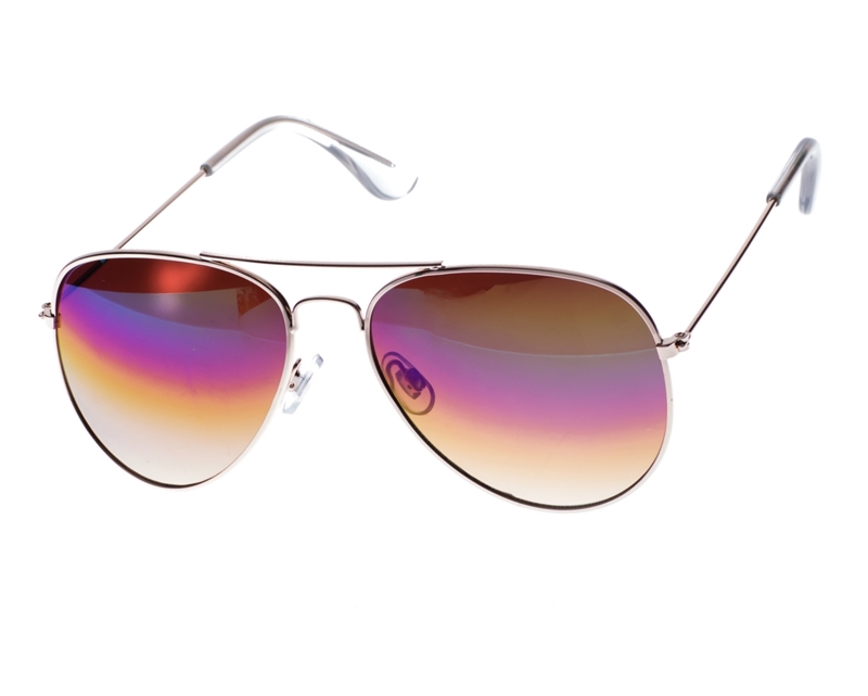 LOTOS Copper Titanium Rainbow Lens Fold Up Aviator Sunglasses at 1stDibs