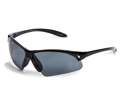 wholesale black sunglasses - Half Rim Sport Wrap Sunglasses