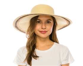 floppy sun hats wholesale - 4-inch wide brim womens straw hats