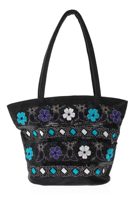wholesale Suede Handbag w/ Embroidery
