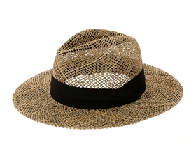 wholesale mens hats - seagrass straw panama hat - wide brim fedoras