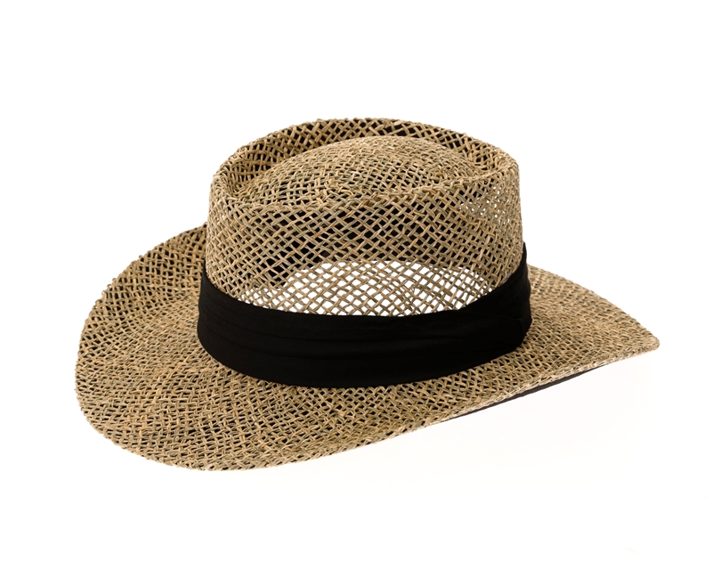 Wholesale Mens Gambler Hats - Seagrass Straw Hat - Los Angeles, California