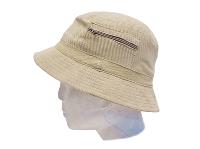 wholesale corduroy bucket hat  zipper