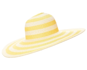 extra wide brim hats wholesale - big floppy striped straw sun hat