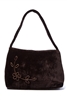 wholesale brown  purse velvet beaded