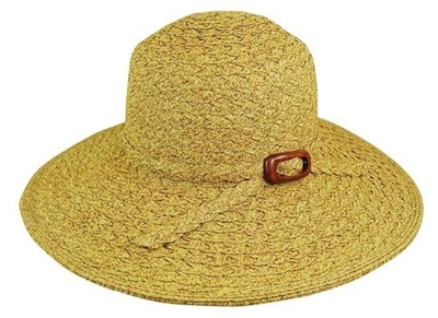 wholesale sun hats - wide brim straw cross braid with buckle