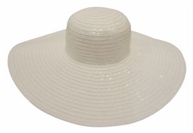 wholesale floppy hats - wide 6 inch brim sun hats with sequins