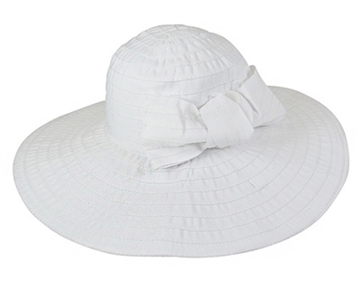 bulk ribbon sun hats - sun protection hats wholesale wide brim womens hats big bow