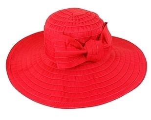 wholesale red ribbon sun hats wide brim big bow