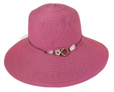 wholesale striped ribbon crusher hats beads
