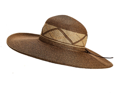 wholesale sun hats wide brim straw hat with criss-cross band