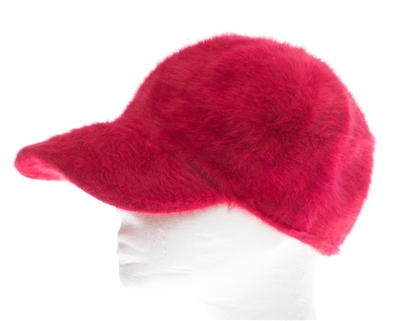 wholesale red angor fur baseball cap women's baseball hats and caps