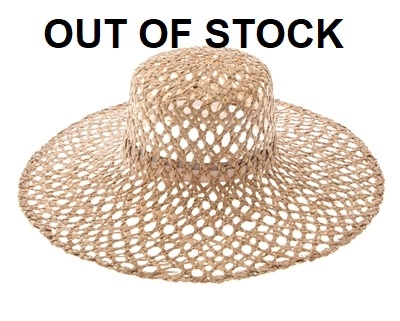 458-1 Flat Top Seagrass Sun Hat