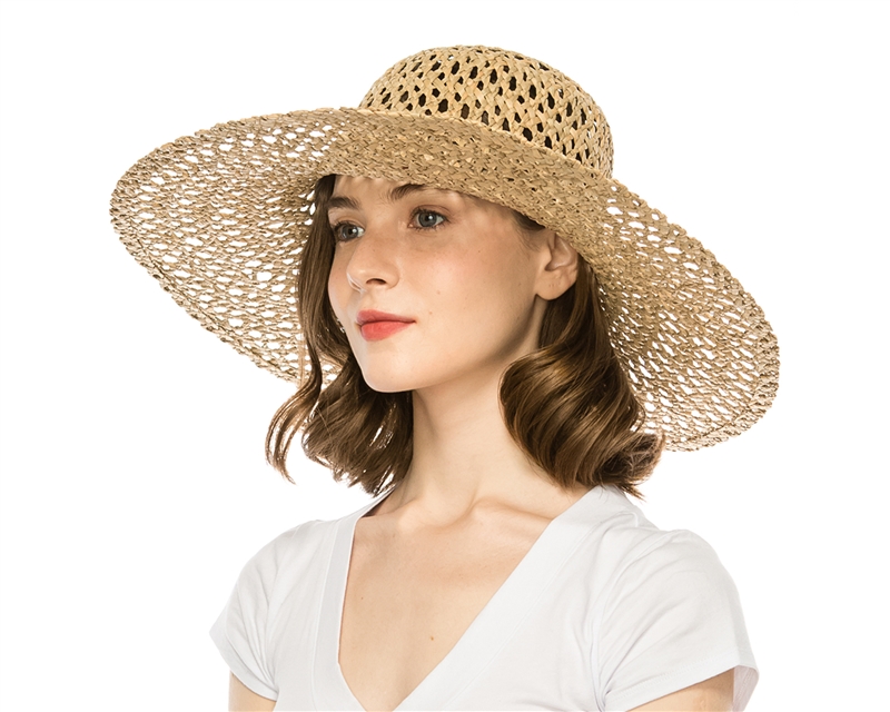 Wholesale Wide Brim Hats - Seagrass Straw Sun Hat - Los Angeles, California