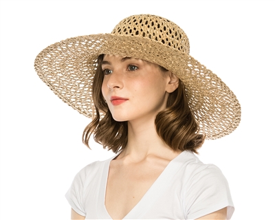 Wholesale Wide Brim Hats - Seagrass Straw Sun Hat - Los Angeles