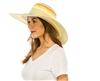 wholesale neon stripes wide brim hat - straw sun hats neon striped hat wholesale