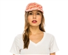 wholesale girls tiger stripe straw baseball caps womens hats