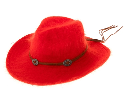 wholesale orange red winter cowboy hats - wholesale soft cowgirl hats