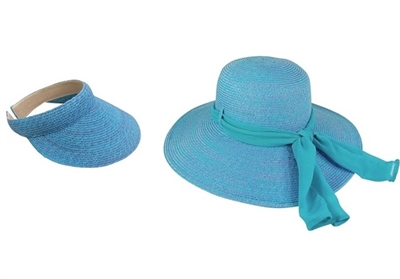 wholesale speckled color sun straw hat visor set