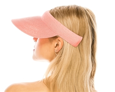 wholesale pink clip-on sun visors - sun visor hats wholesale