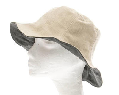 wholesale reversible canvas bucket hat