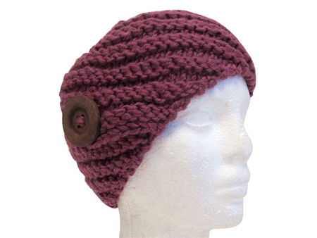 wholesale knit headbands wood button