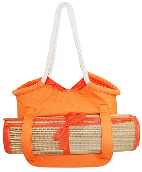 Download 497 Canvas Beach Tote with Beach Mat