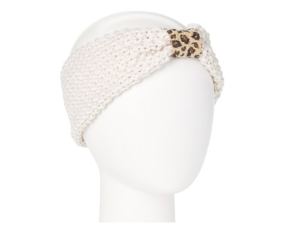 Wholesale Knit Headbands Headbands - with Leopard