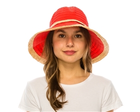 raffia crusher hat