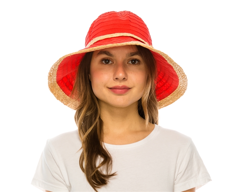 Wholesale Womens Sun Hats - Straw UPF 50 Hats - Packable Crusher