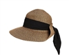 Wholesale Sun Hats - Straw Lampshade Hat w/ Tie-Back Sash