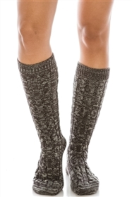 Wholesale Long Marled Knit Boot Socks