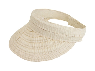 wholesale scrunched ribbon sun visor