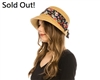 wholesale straw cloche hats with tie-back sash