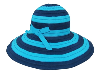 wholesale 2-tone ribbon crusher sun hat