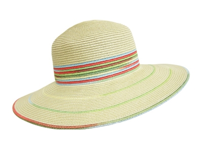 wholesale wide brim  space dyed stripes